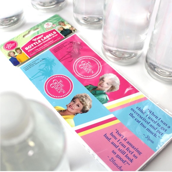 Golden Girls Waterproof Bottle Wraps (Set of 32): Stylish Party Supply Labels - Picture 3 of 4